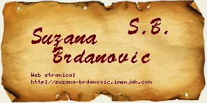 Suzana Brdanović vizit kartica